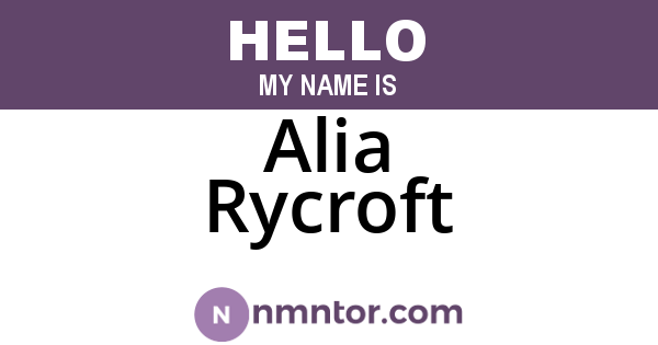 Alia Rycroft
