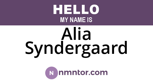 Alia Syndergaard