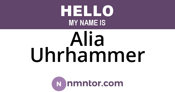Alia Uhrhammer