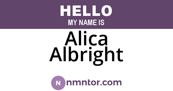 Alica Albright
