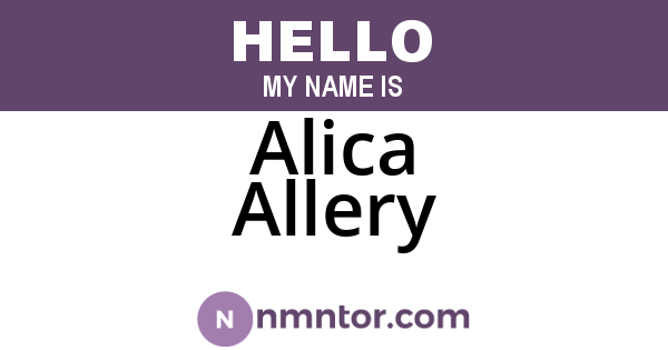 Alica Allery