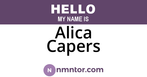 Alica Capers