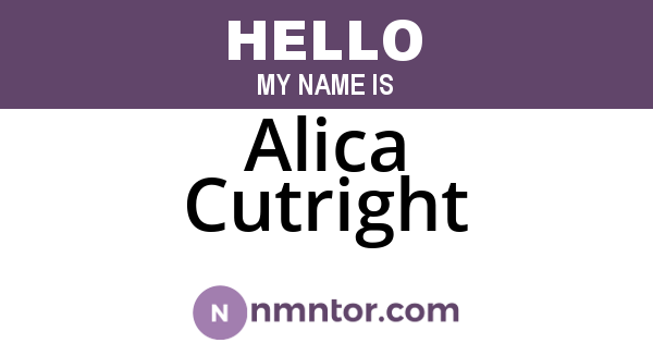 Alica Cutright