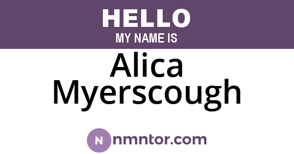 Alica Myerscough