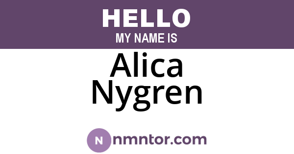 Alica Nygren