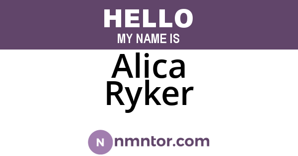Alica Ryker