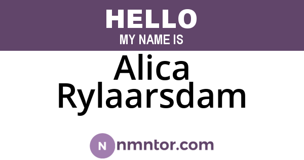 Alica Rylaarsdam