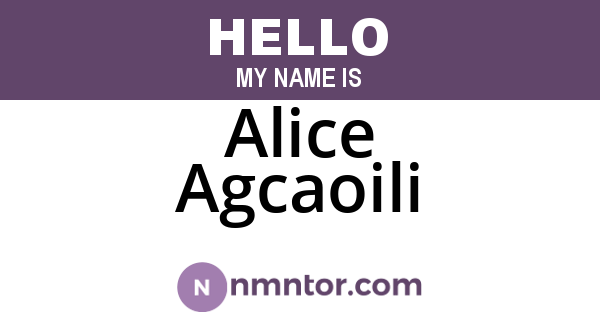 Alice Agcaoili