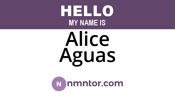 Alice Aguas