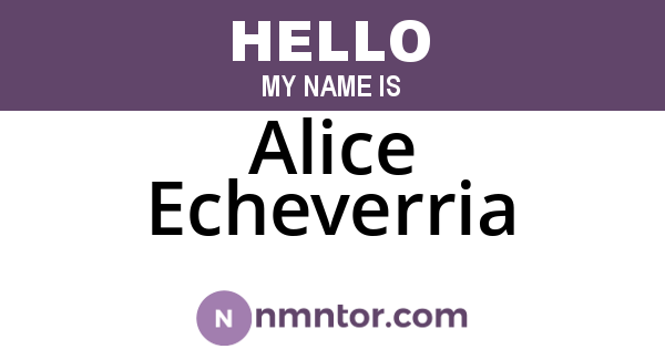 Alice Echeverria