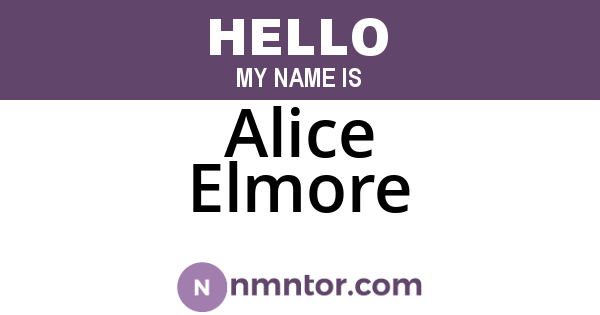Alice Elmore