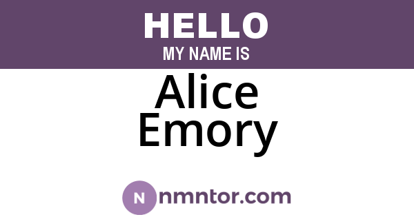 Alice Emory