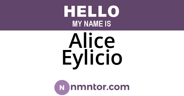 Alice Eylicio