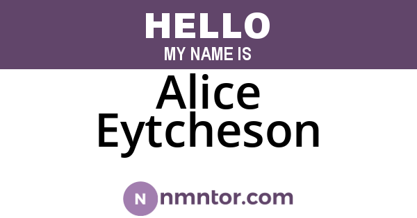 Alice Eytcheson