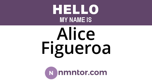 Alice Figueroa