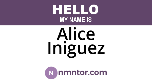 Alice Iniguez