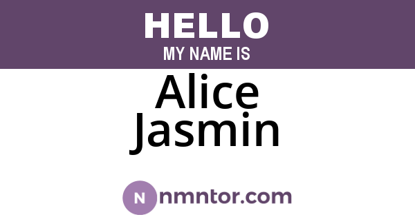 Alice Jasmin