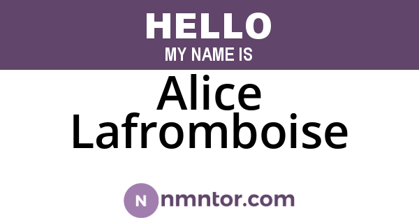 Alice Lafromboise