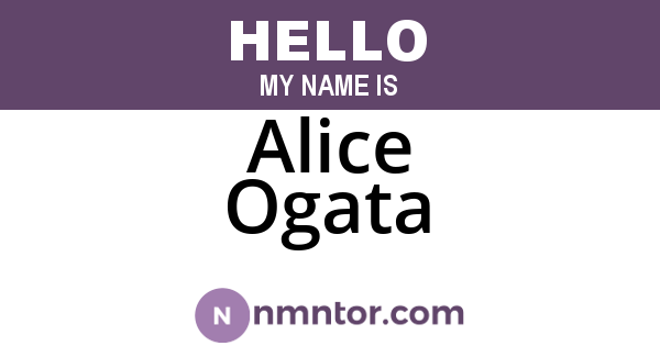 Alice Ogata