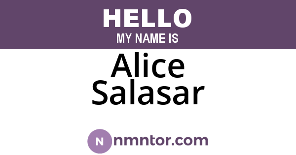 Alice Salasar