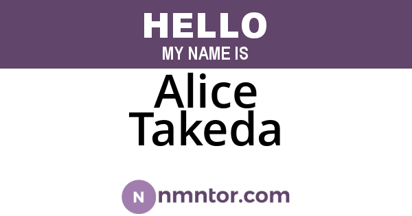 Alice Takeda