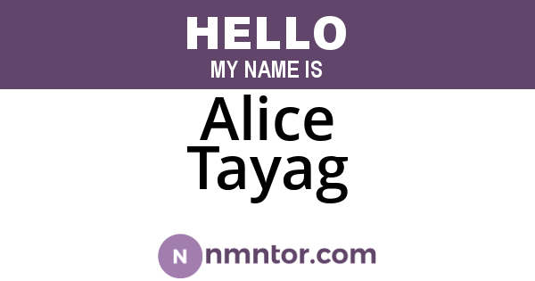 Alice Tayag