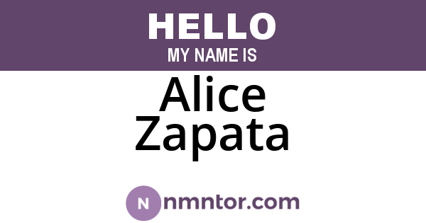 Alice Zapata