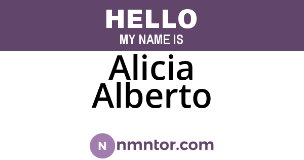 Alicia Alberto