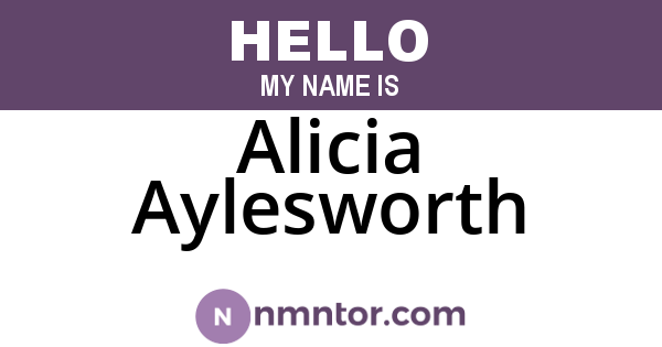 Alicia Aylesworth
