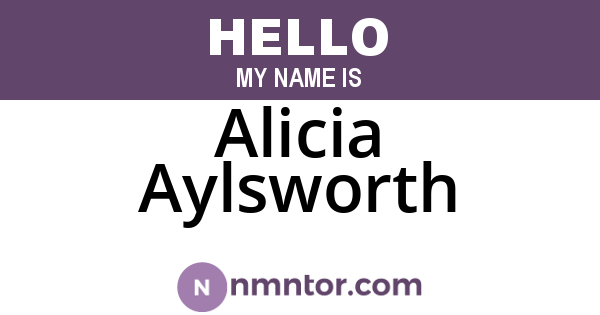 Alicia Aylsworth