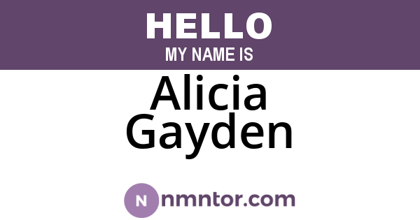 Alicia Gayden