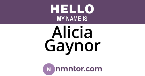 Alicia Gaynor