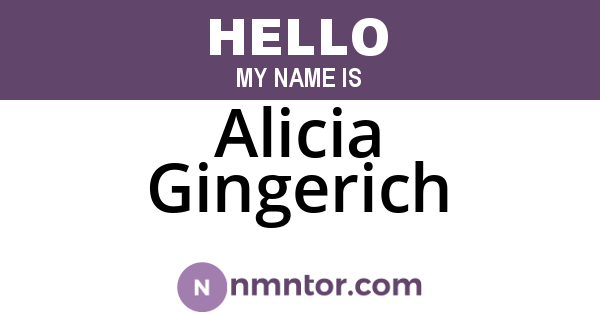 Alicia Gingerich