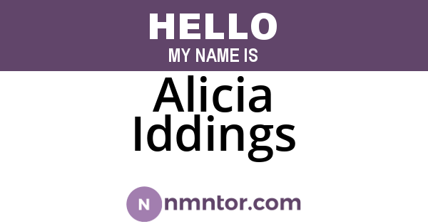 Alicia Iddings