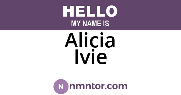 Alicia Ivie