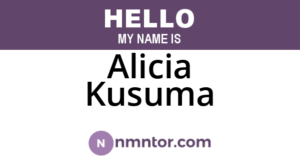Alicia Kusuma