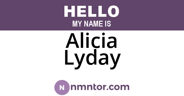 Alicia Lyday