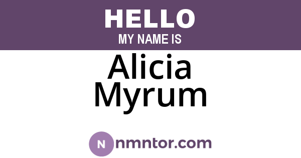 Alicia Myrum