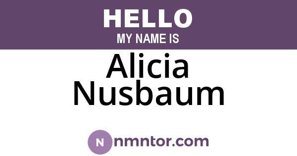 Alicia Nusbaum