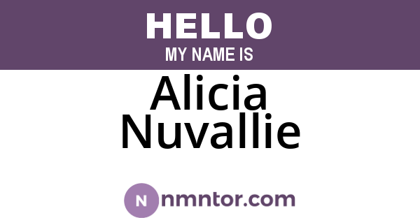 Alicia Nuvallie