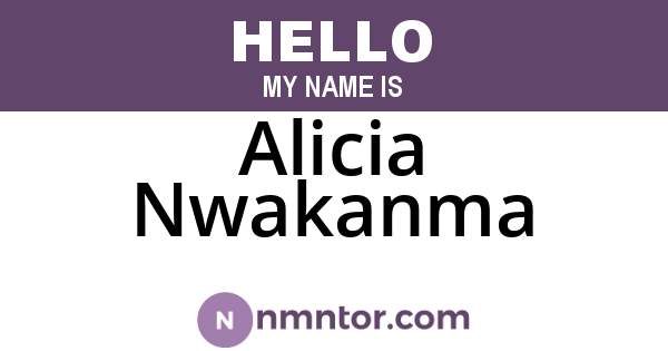 Alicia Nwakanma