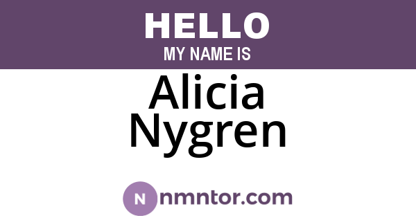 Alicia Nygren