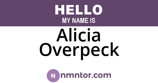 Alicia Overpeck