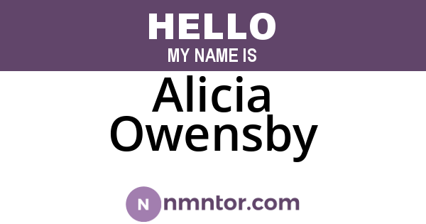 Alicia Owensby