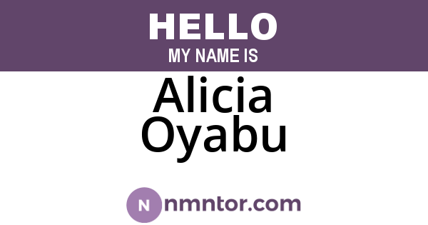 Alicia Oyabu