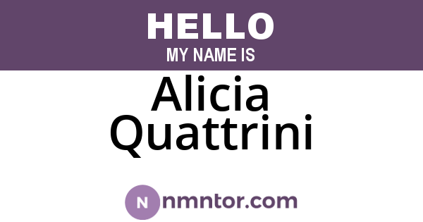 Alicia Quattrini