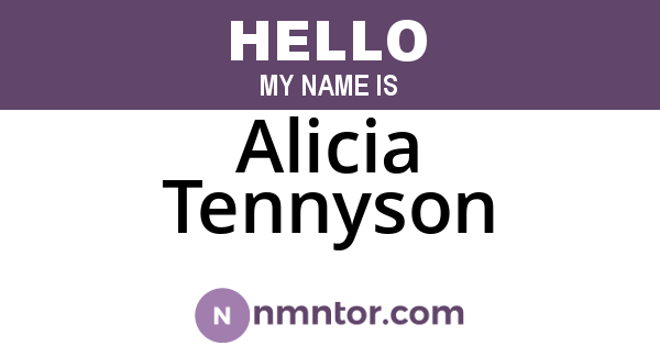 Alicia Tennyson