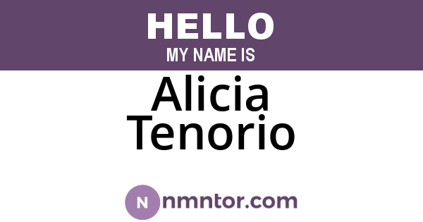 Alicia Tenorio