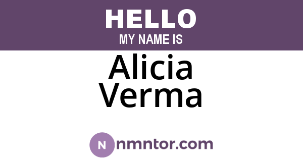 Alicia Verma