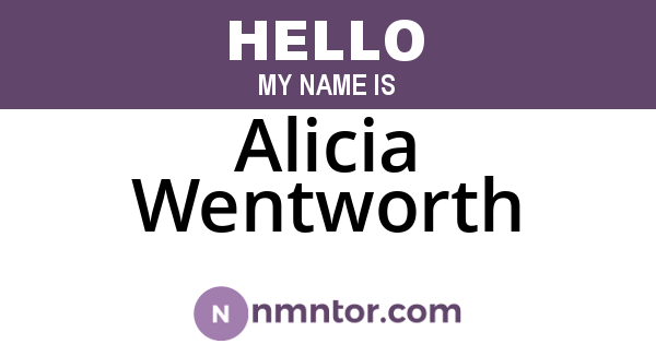 Alicia Wentworth